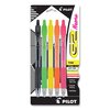 Pilot G2 Neon Gel Pen, Retractable, Fine 0.7 mm, Assorted Neon Colors, PK5 PIL14174